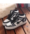 Renben Short plush men's Shoes 2023 Autumn/Winter Korean version high-top warm casual board shoes, teenagers' leather upper two-cotton trendy shoes details Picture